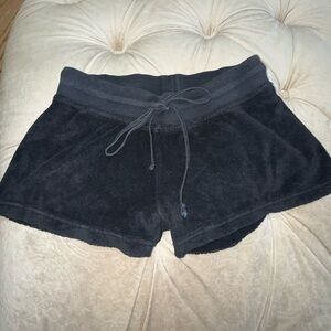 Hard Tail Women’s Black Terry Cloth Drawstring Shorts